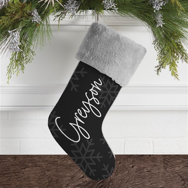 Elegant Snowflake Personalized Christmas Stockings - 32620