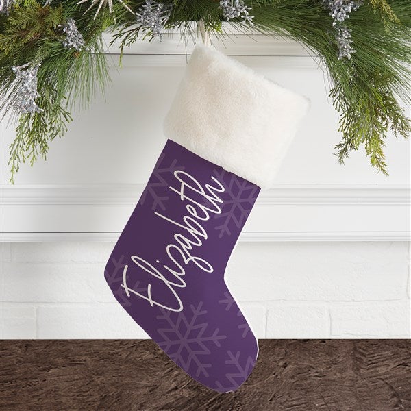 Elegant Snowflake Personalized Christmas Stockings - 32620