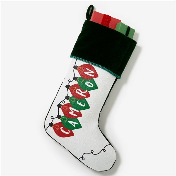 Holiday Lights Personalized Christmas Stockings - 32634