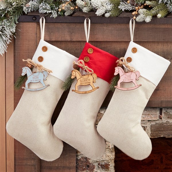 Rocking Horse Personalized Christmas Stockings