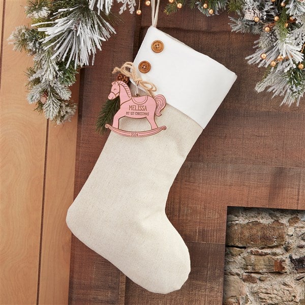 Rocking Horse Personalized Christmas Stockings - 32650