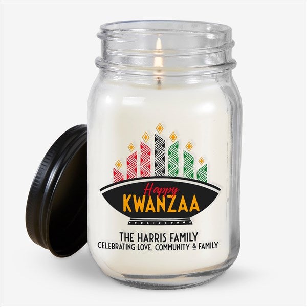 Kwanzaa Personalized Farmhouse Candle Jar - 32651