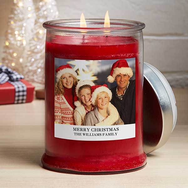 Picture Perfect Christmas Personalized Scented Candle Jars - 32665