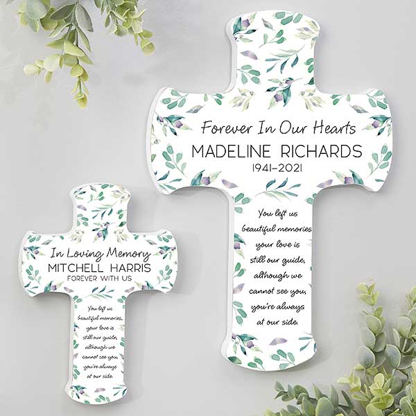 Serene Memorial Personalized Wall Cross - 32676