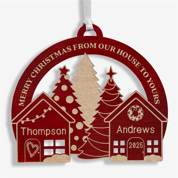 Our House To Yours Personalized Wood Ornaments - 32689