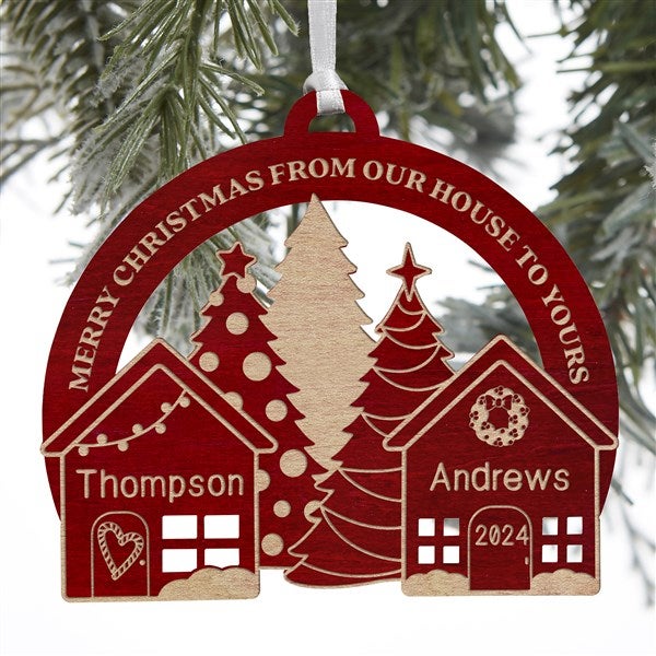 Our House To Yours Personalized Wood Ornaments - 32689