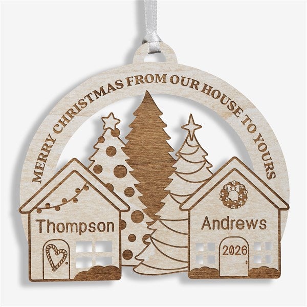 Our House To Yours Personalized Wood Ornaments - 32689