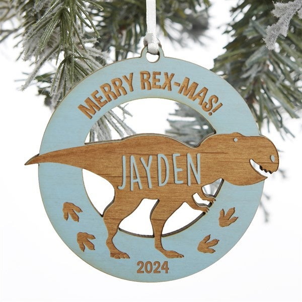 Dinosaur Personalized Wood Ornaments - 32691