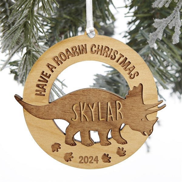 Dinosaur Personalized Wood Ornaments - 32691