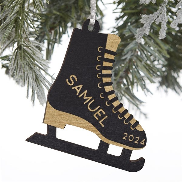 Figure Skates Personalized Wood Ornaments - 32696