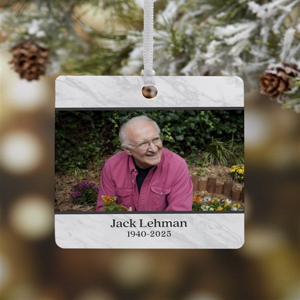 Double Photo Memorial Personalized Photo Ornaments - 32701