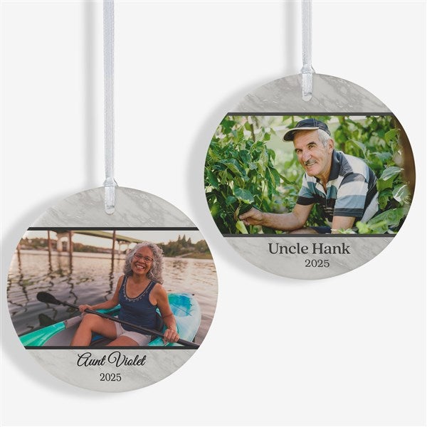 Double Photo Memorial Personalized Photo Ornaments - 32701
