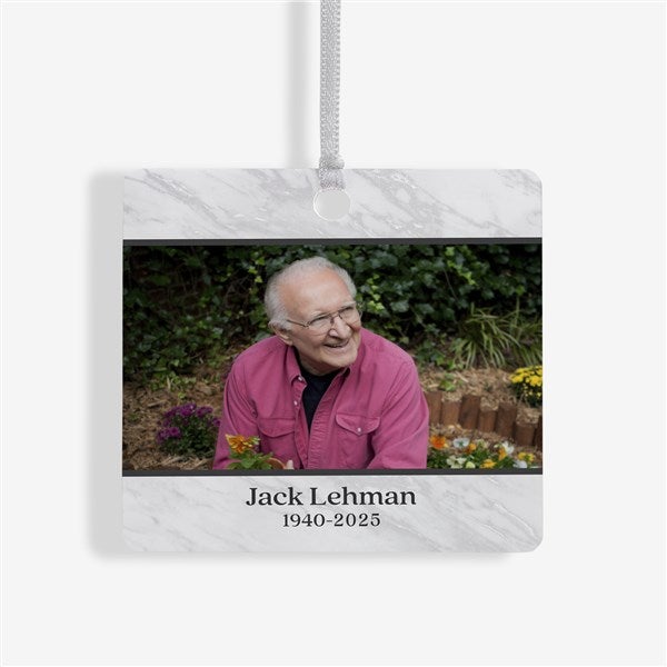 Double Photo Memorial Personalized Photo Ornaments - 32701
