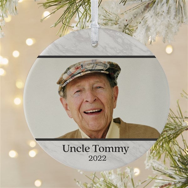 1 Personalized Christmas Memorial With Image Photo Ornaments 