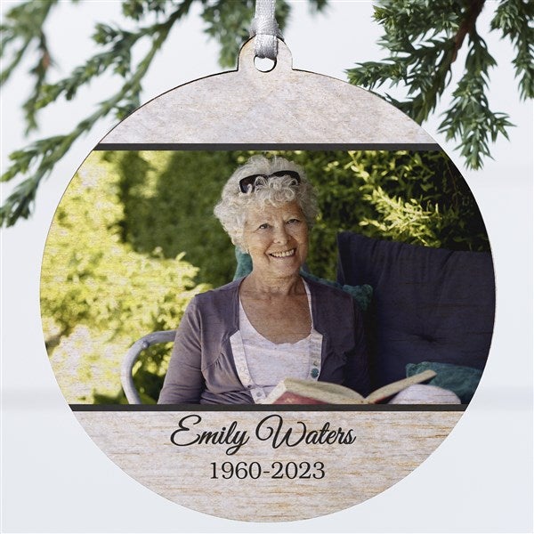 Double Photo Memorial Personalized Photo Ornaments - 32701