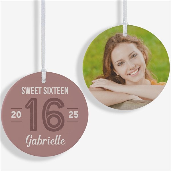 Modern Milestone Birthday Personalized Christmas Ornaments - 32703