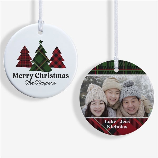 Plaid & Prints Family Personalized Ornaments - 32704