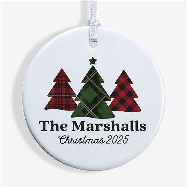 Plaid & Prints Family Personalized Ornaments - 32704
