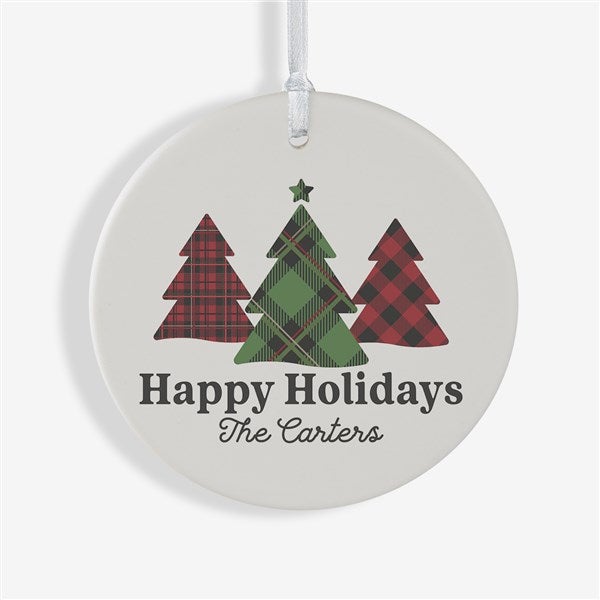Plaid & Prints Family Personalized Ornaments - 32704