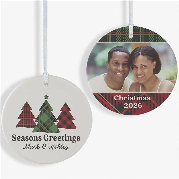 Plaid & Prints Family Personalized Ornaments - 32704