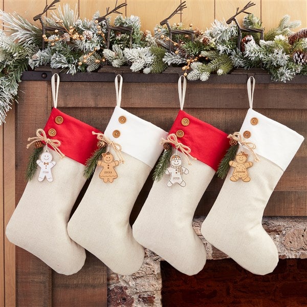 Gingerbread Family Personalized Christmas Stockings