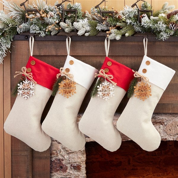 Snowflake Family Personalized Christmas Stockings