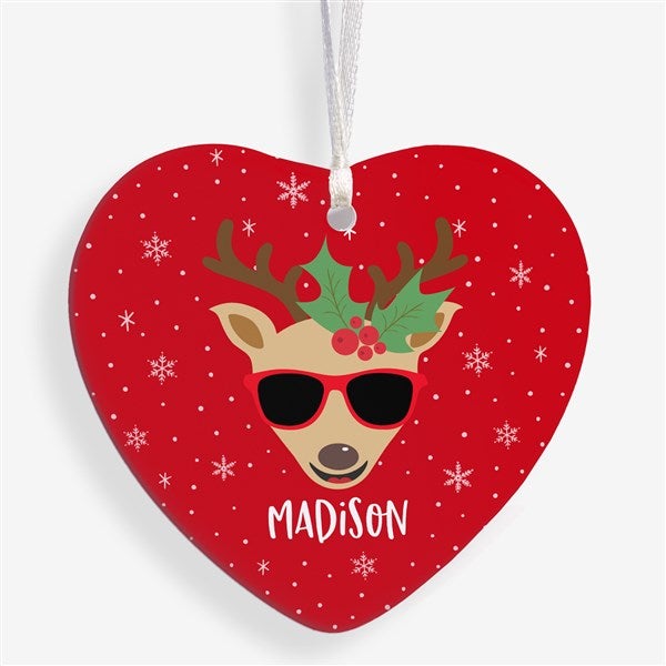Build Your Own Reindeer Personalized Heart Ornaments - 32722