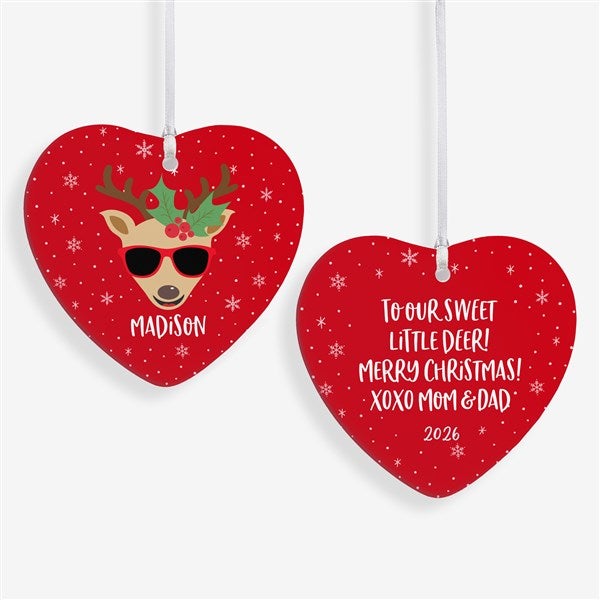 Build Your Own Reindeer Personalized Heart Ornaments - 32722
