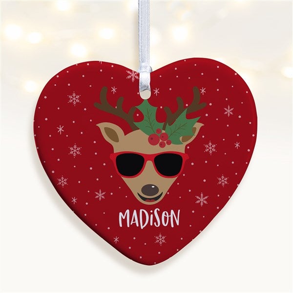 Build Your Own Reindeer Personalized Heart Ornaments - 32722