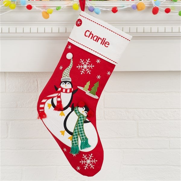Merry Little Characters Personalized Christmas Stockings - 32726