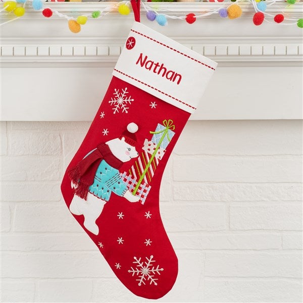 Merry Little Characters Personalized Christmas Stockings - 32726