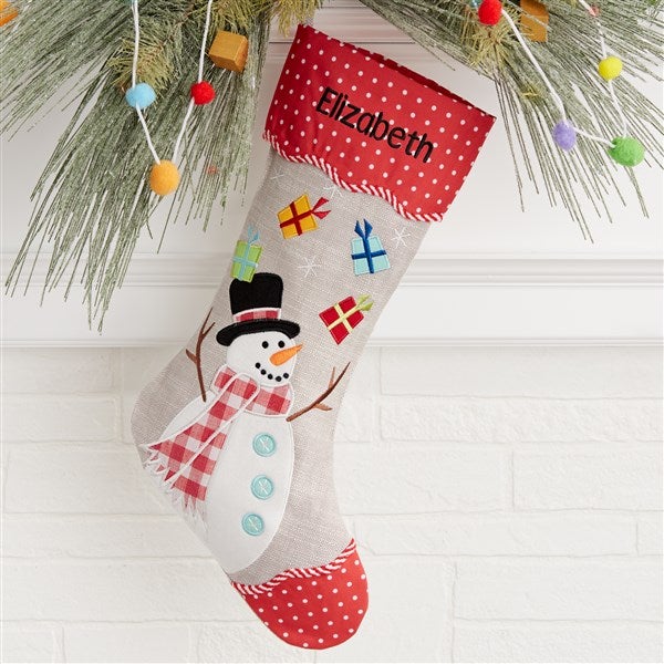 Polka Dot Characters Personalized Christmas Stockings - 32734