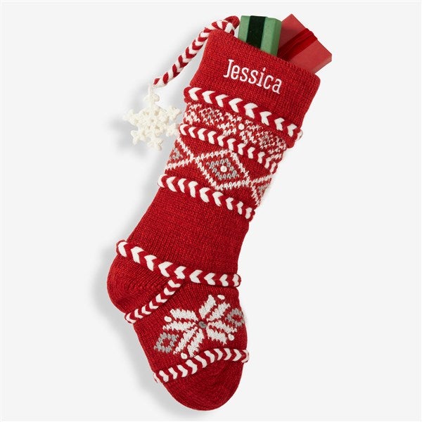 Fair Isle Personalized Christmas Knit Stockings - 32736
