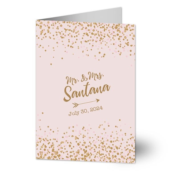 Sparkling Love Personalized Wedding Greeting Cards - 32752