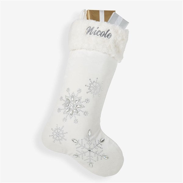 Season's Sparkle Embroidered Christmas Stockings - 32755
