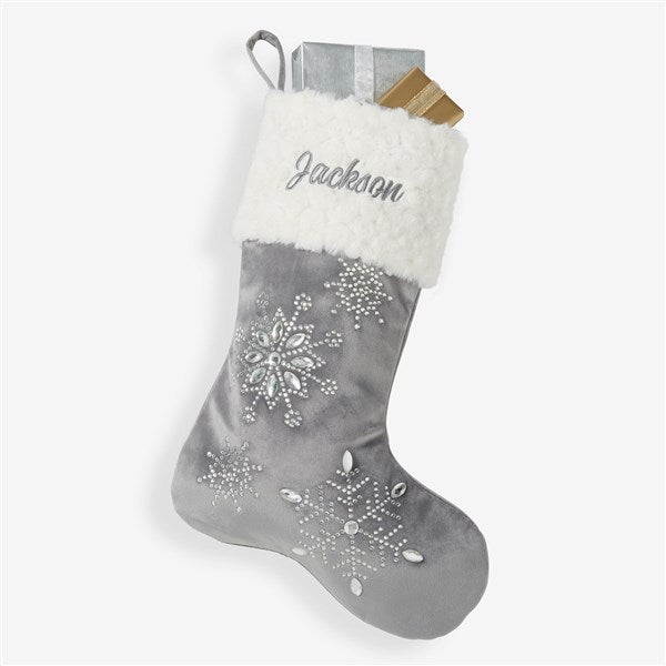 Season's Sparkle Embroidered Christmas Stockings - 32755