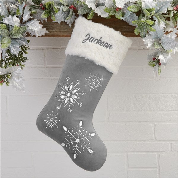 Season's Sparkle Embroidered Christmas Stockings - 32755