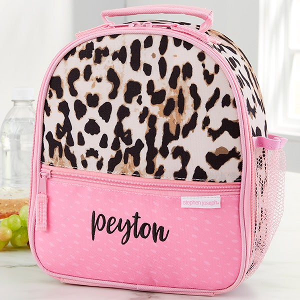 Girls Lunch Box Set/kids Leopard Backpack/girls 3 Pc Personalized Lunch Box/monogrammed  Backpack/leopard Lunch Box/ 