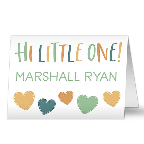 Hi Little One Personalized Baby Congratulations Cards - 32774