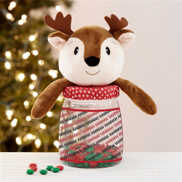 Repeating Name Personalized Christmas Candy Jar - 32801