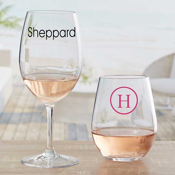 Classic Celebrations Personalized Unbreakable Tritan Wine Glasses