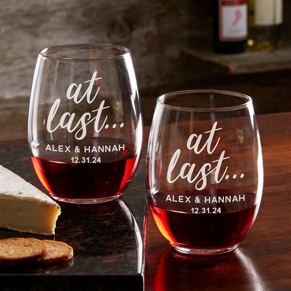 Personalized Stemless Wine Glasses