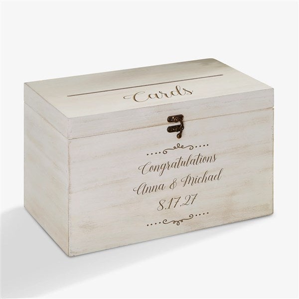 Write Your Own Personalized Wedding Wood Keepsake Card Box - 32856