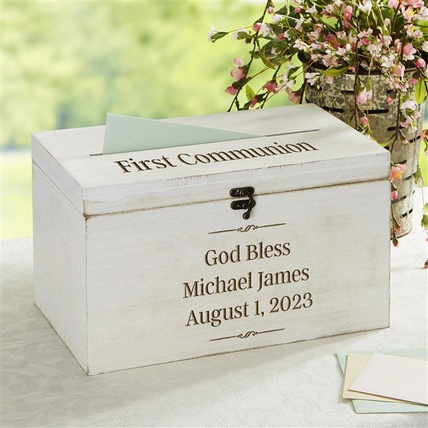 Write Your Own Religious Personalized Wood Card Box - 32858