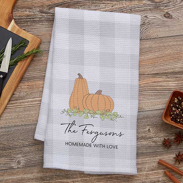 Precious Moments Pumpkins Personalized Waffle Kitchen Towels - 32873