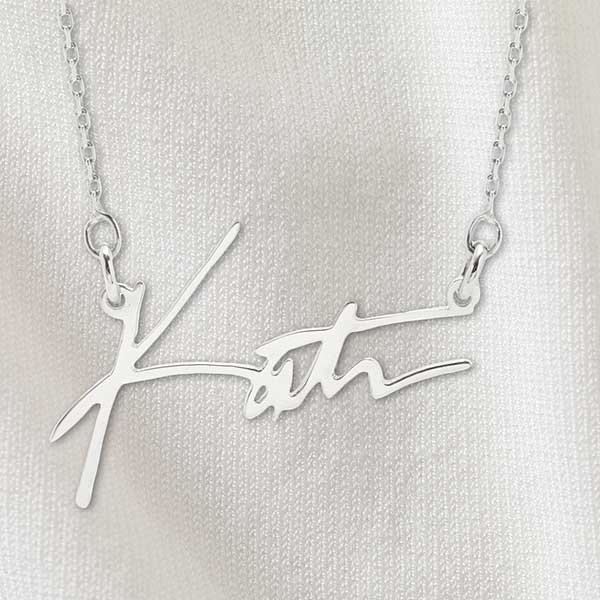 Handwritten Signature Personalized Necklaces - 32878D