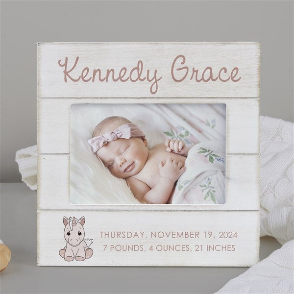 Precious Moments Baby Birth Info Personalized Shiplap Frames - 32887