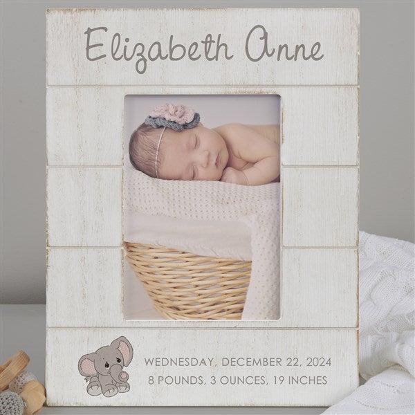 Precious Moments Baby Birth Info Personalized Shiplap Frames - 32887
