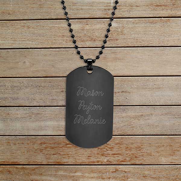 Write Your Own Personalized Dog Tag Necklace - 32889D