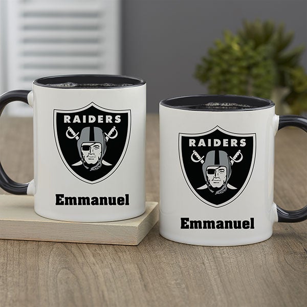 NFL Las Vegas Raiders Logo and NFL Shield Ceramic Mug